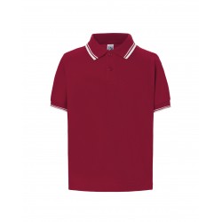 Kid Unisex Polo | Burgundy / White | 1-2