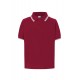 Kid Unisex Polo | Burgundy / White | 3-4