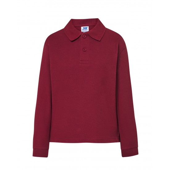 Kid LS Unisex Polo | Burgundy | 1-2