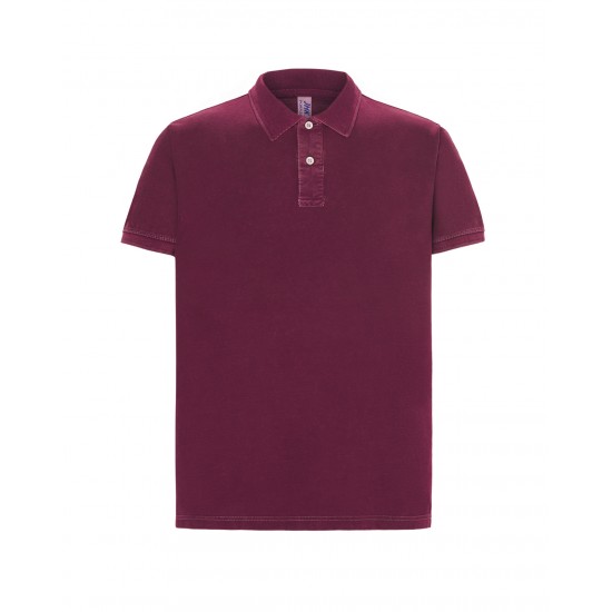 Man Regular Polo | Burgundy Wash | XS