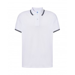 Man Regular Polo | White / Navy | 3XL