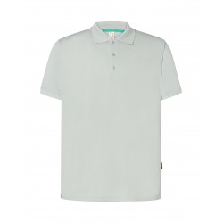 Man Heavy Sport Pique Polo | Silver-Green Atlantis | L