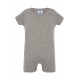 Unisex Baby Body Playsuit | Grey Melange | 6M