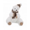 JU URSO FLOCADO POLYFOAM MARRON 21X20X26