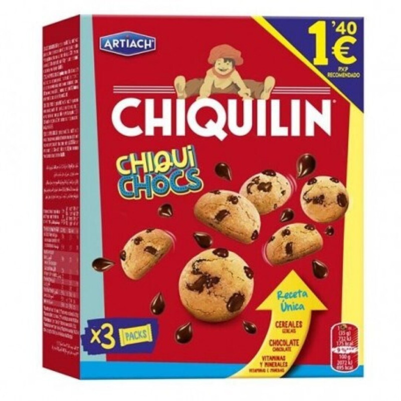 ARTIACH CHIQUILIN MINI BOLACHAS CHIQUI CHOCS 105GRS