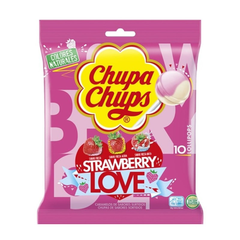 CHUPA CHUP STRAWBERRY LOVES 120GRS