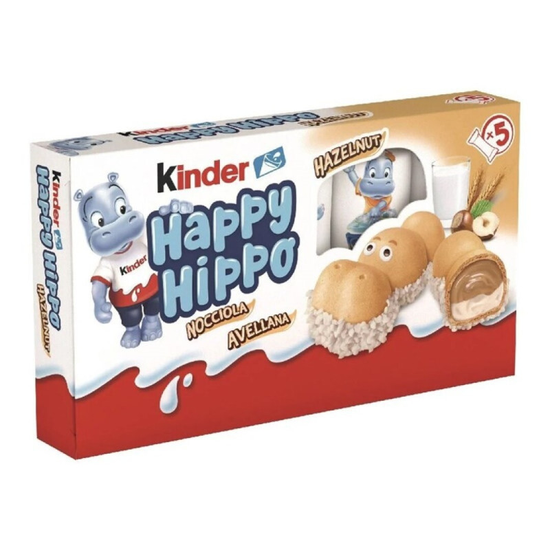 KINDER CHOCOLATE HAPPY HIPPO AVELÃ 5*20.7GRS