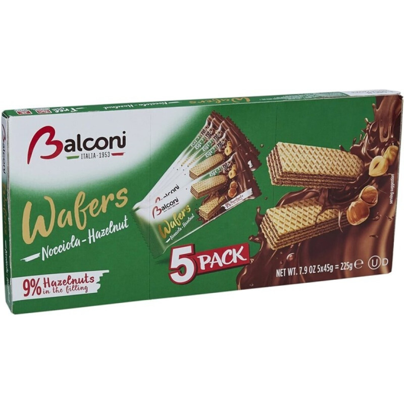 BALCONI BOLACHA WAFERS NOCCIOLA E AVELA 225GRS