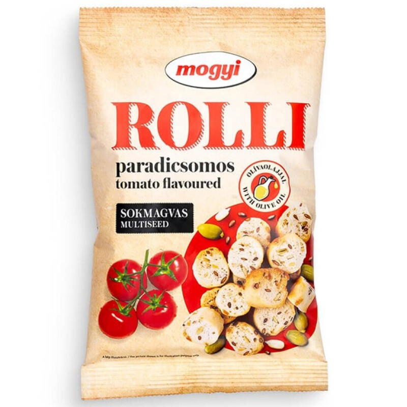 MINI TOSTA COM CEREAIS E SABOR TOMATE MOGYI ROLLI 65GRS