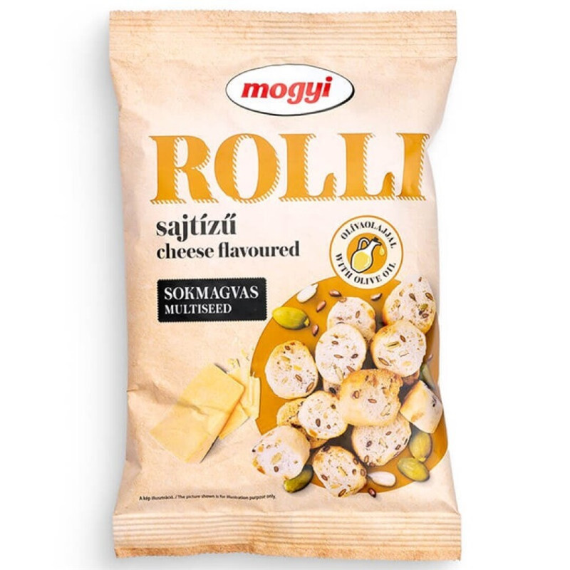 MINI TOSTA COM CEREAIS E SABOR QUEIJO MOGYI ROLLI 65GRS