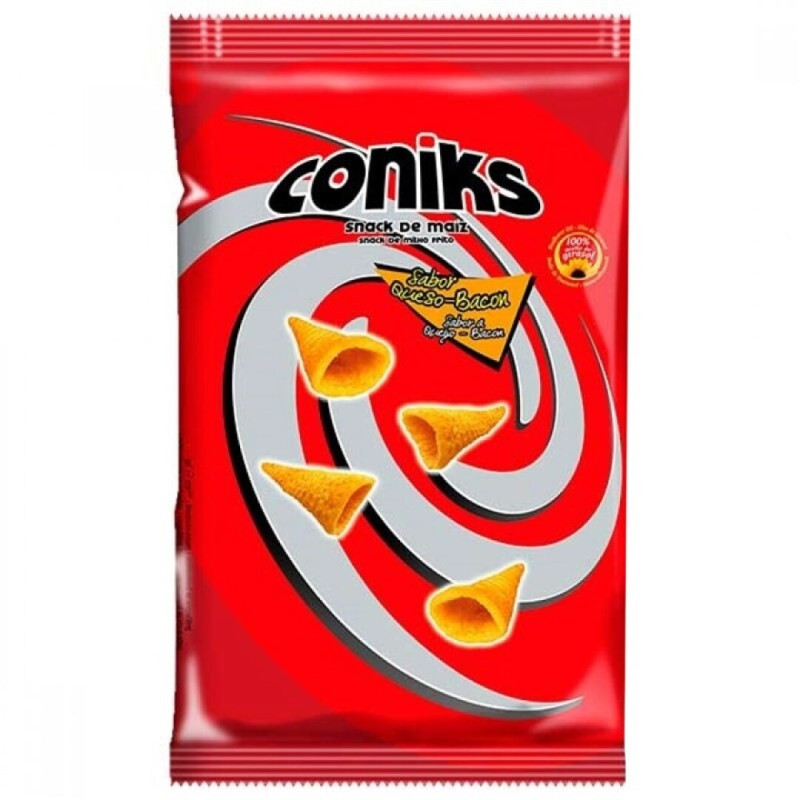 CONIKS SNACK MILHO FRITO SABOR QUEIJO/BACON 120GRS