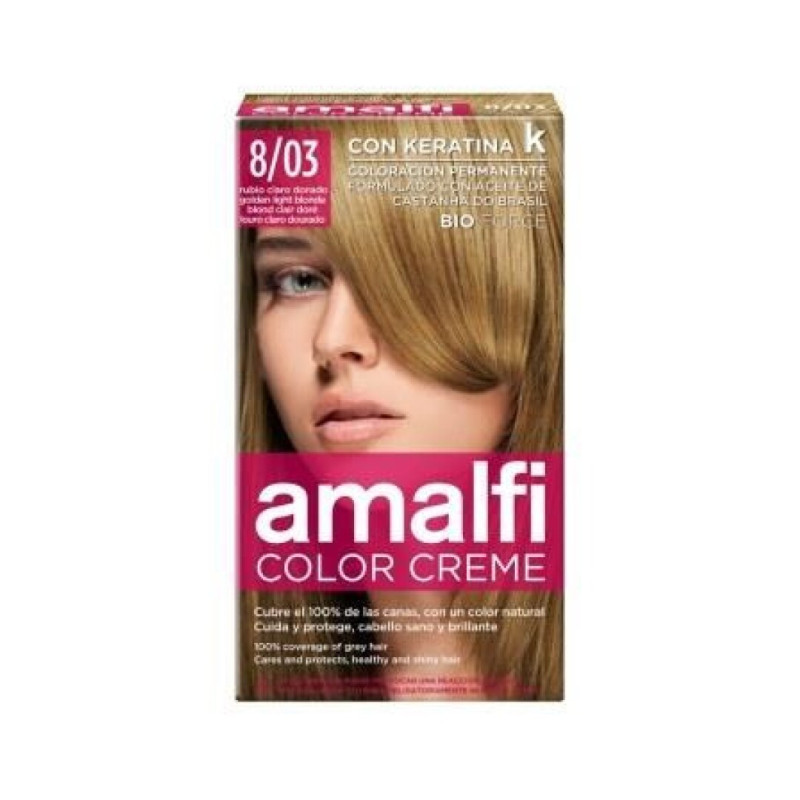 AMALFI TINTA CABELO LOURO CLARO DOURADO Nº8/03 50ML - SM-41.4677