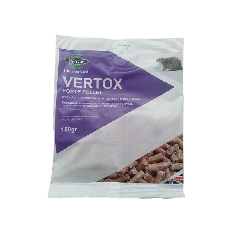 VERTOX RODENTICIDA FORTE PELLET 150GRS