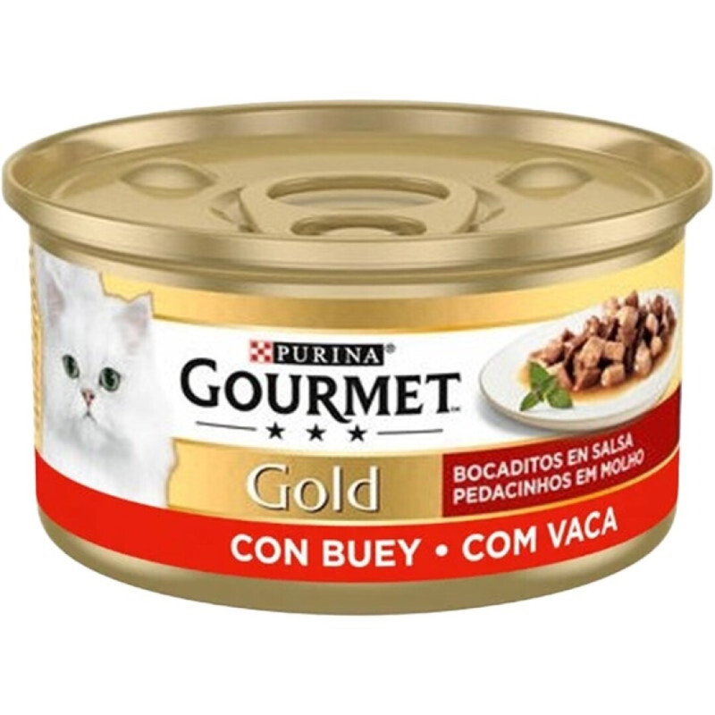 PURINA GOURMET GOLD CONJ.24 LATAS COMIDA GATO C/ VACA 85GR