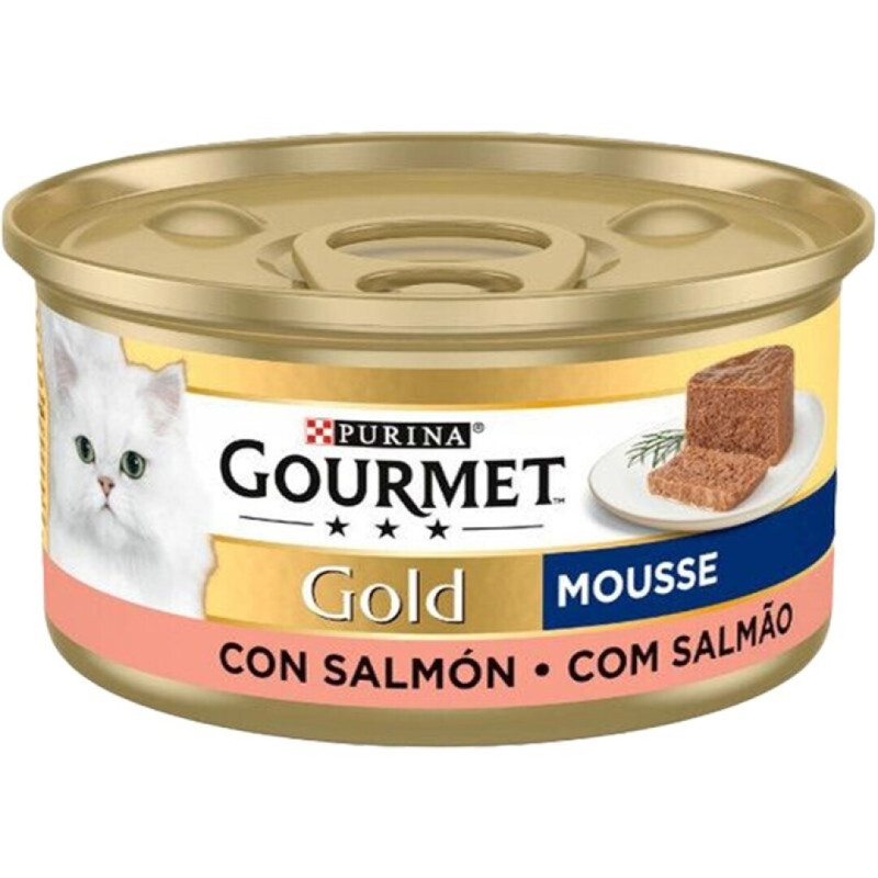 PURINA GOURMET GOLD CONJ.24 LATAS GATO MOUSSE C/SALMAO 85GRS