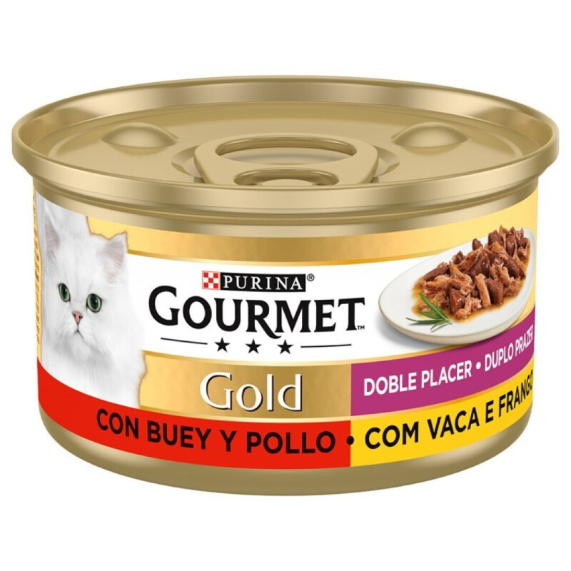 PURINA GOURMET GOLD CONJ.24 LATAS COMIDA GATO VACA/FRANGO