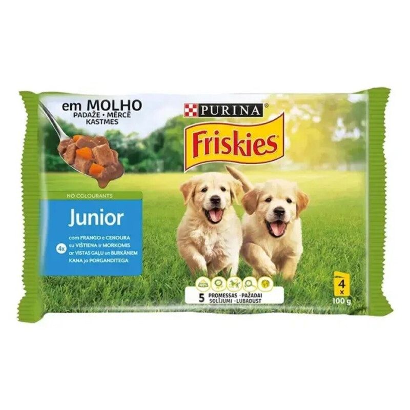 FRISKIES JUNIOR CÃO GELATINA FRANGO/CENOURA 100GRS (4*100G)