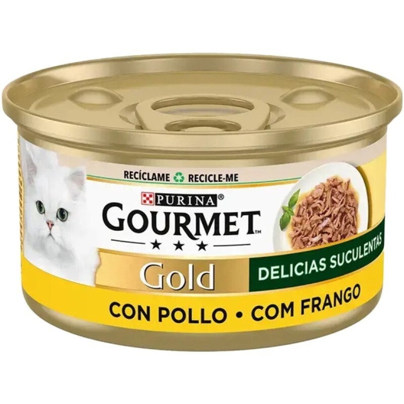 PURINA GOURMET GOLD CONJ.24 LATAS COMIDA GATO FRANGO 85GRS