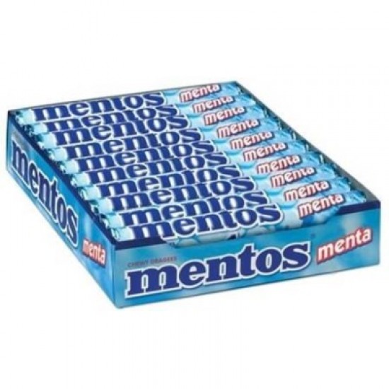 MENTOS CONJ.20 TUBOS CARAMELOS MENTA (20*38GRS)