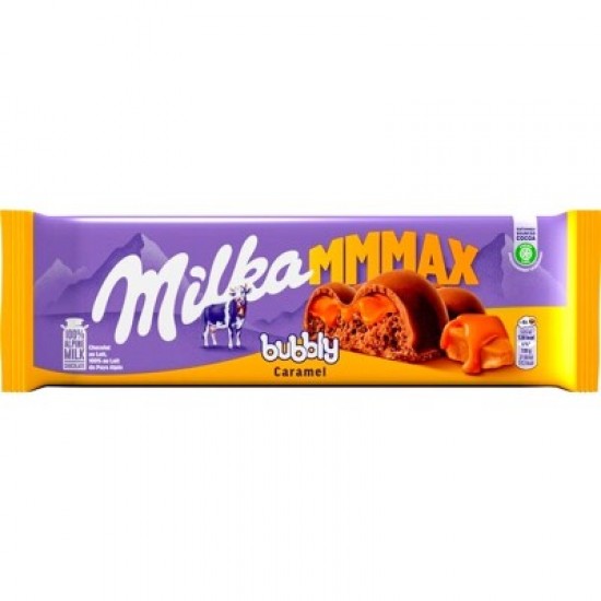 MILKA CHOCOLATE MMMAX BUBBLY LUFLE CARAMELO 250GRS