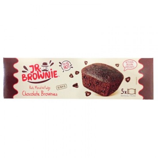 JR BROWNIE C/CHOCOLATE BELGA 5UNID 125GRS