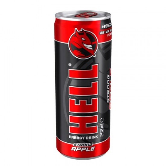 HELL ENERGY DRINK CONJ.24 LATAS BEBIDA STRONG APPLE 24*250ML