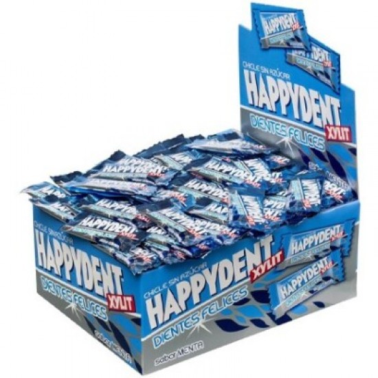 HAPPYDENT CONJ.200 CHICLETES SABOR MENTA S/AÇUCAR