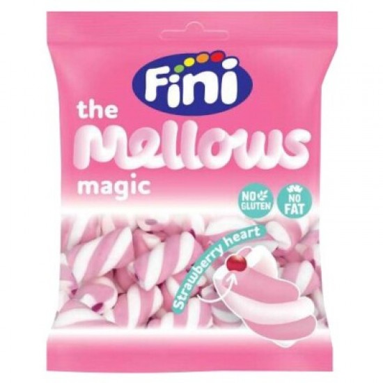 FINI CONJ.12 GOMAS MELLOWS MAGIC TWIST MORANGO 80GRS