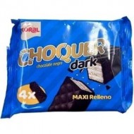 CORAL CHOQUER BARRITAS WAFFER CHOCOLATE PRETO 104GRS