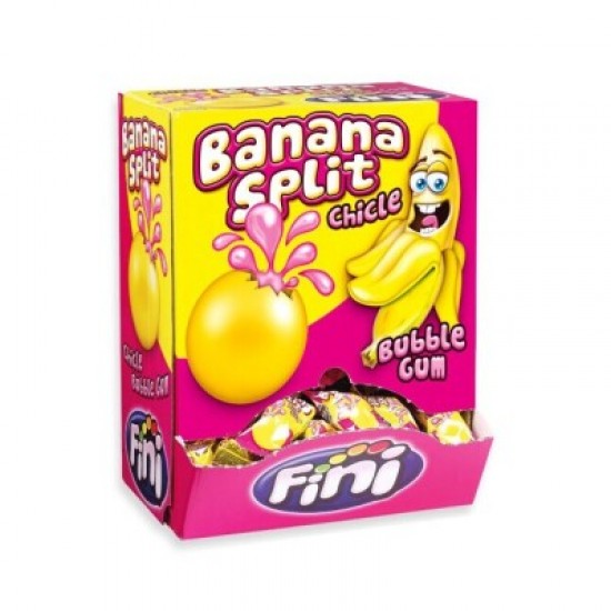 FINI CONJ.200 CHICLE BANANA SLITE BUBBLE GUM