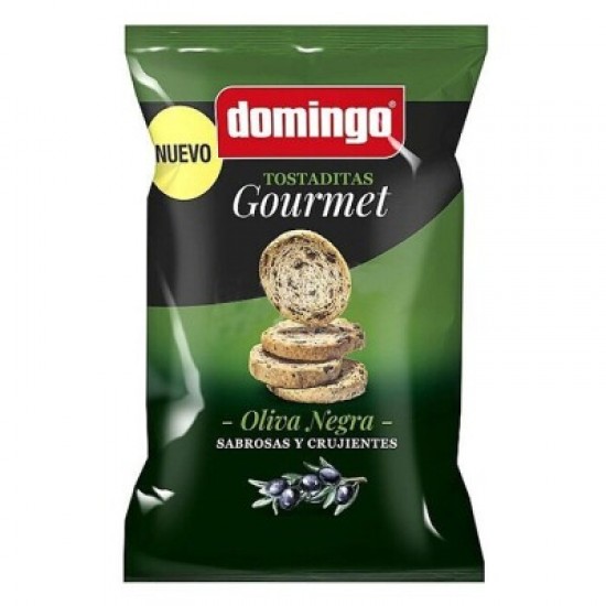 DOMINGO TOSTAS GOURMET AZEITONA PRETA 120GRS