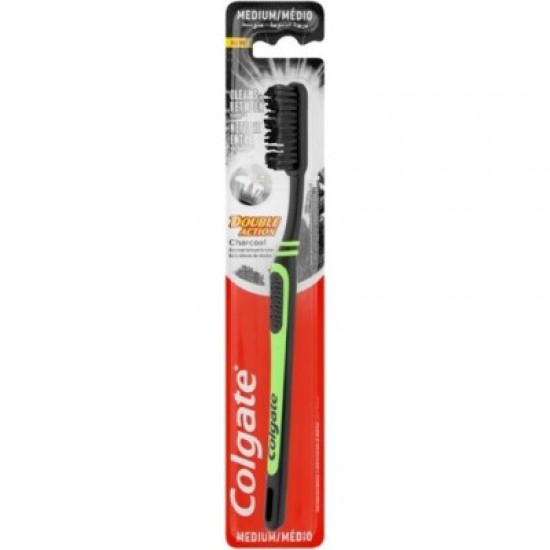 COLGATE CONJ.12 ESCOVAS DENTES DOUBLE ACTION CHARCOAL