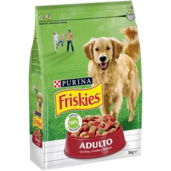 FRISKIES ALIMENTO COMPLETO P/CAES ADULTOS CARNE/CEREAIS 3KG