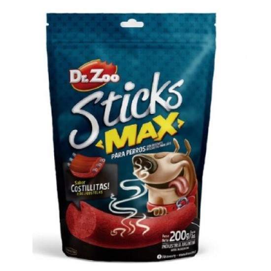 DR.ZOO STICKS MAX BISCOITOS P/CAES SABOR COSTELAS 200GRS