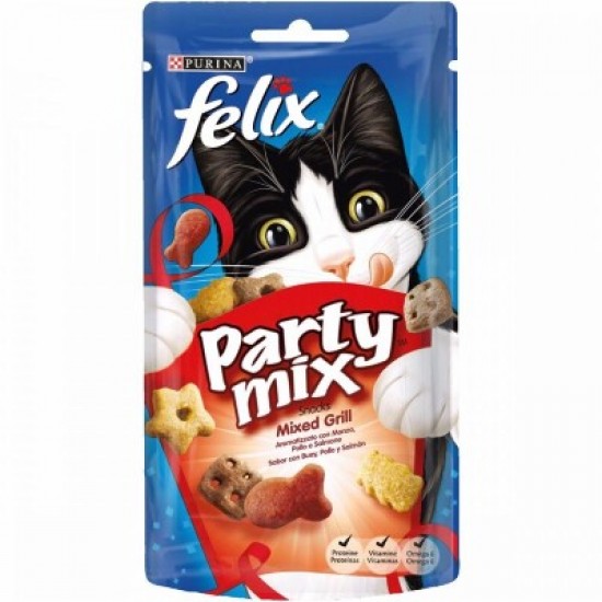 PURINA FELIX SNACKS PARY MIX MIXED GRILL 60GRS